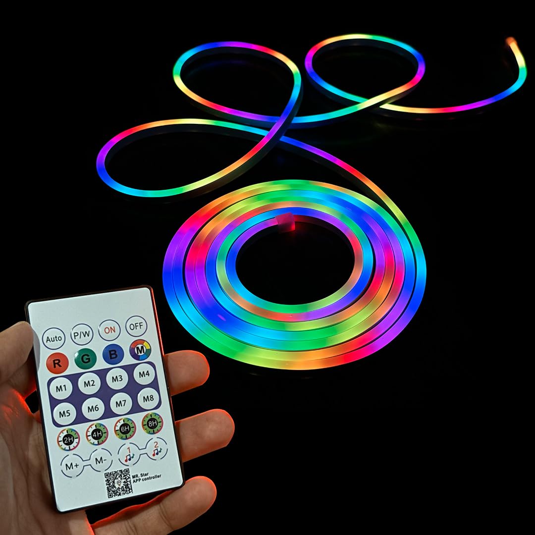 LumiGlow Smart Rope Strip Light with Music Syncing (5 Meters) by LumiGlow™