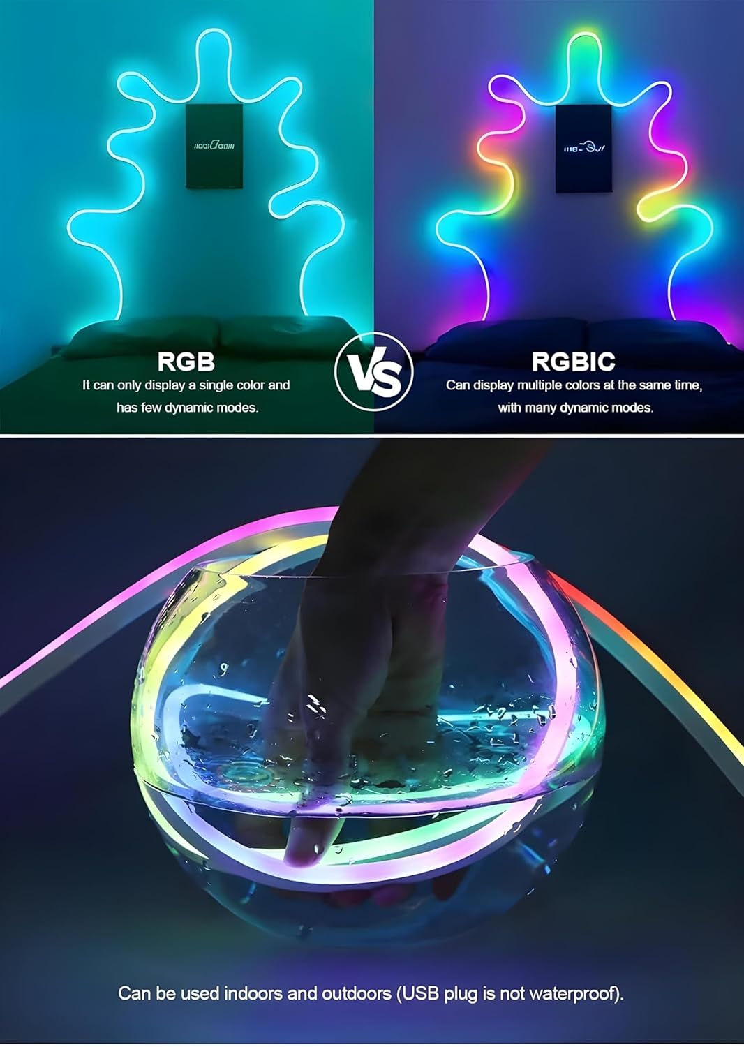 LumiGlow Smart Rope Strip Light with Music Syncing (5 Meters) by LumiGlow™